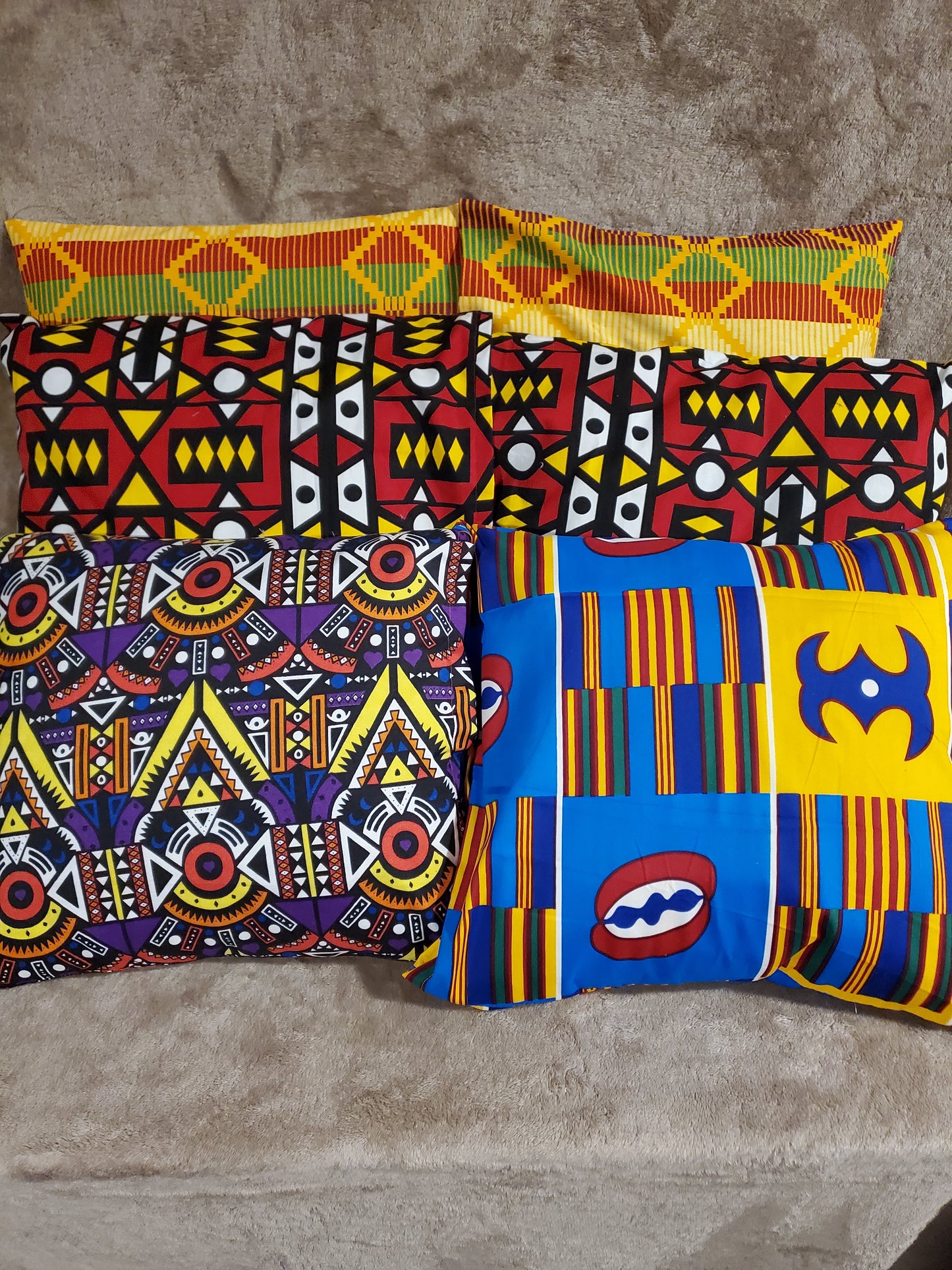 Kente couch pillowcases